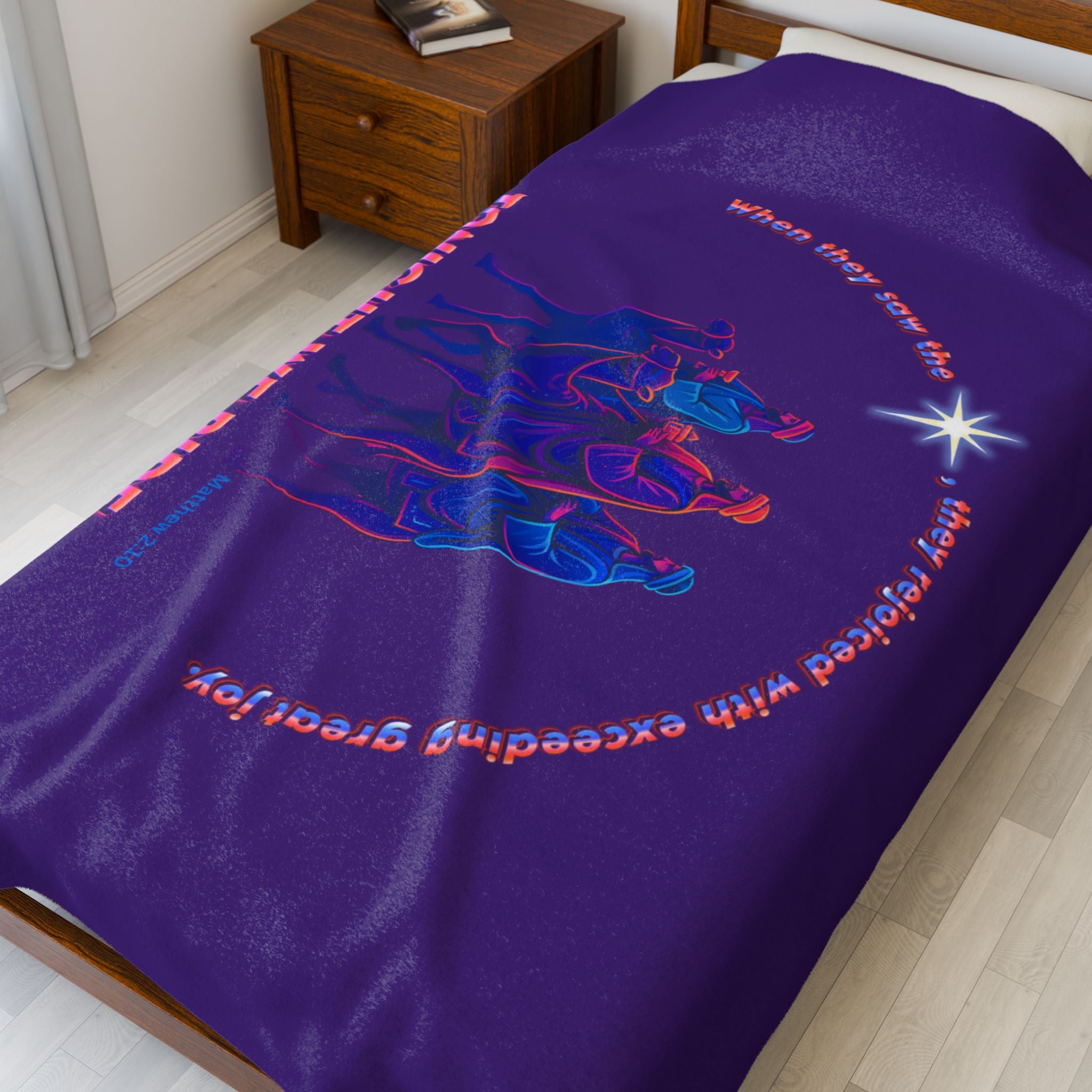 Tonight We Ride — Matthew 2:10 | Christian Velveteen Blanket