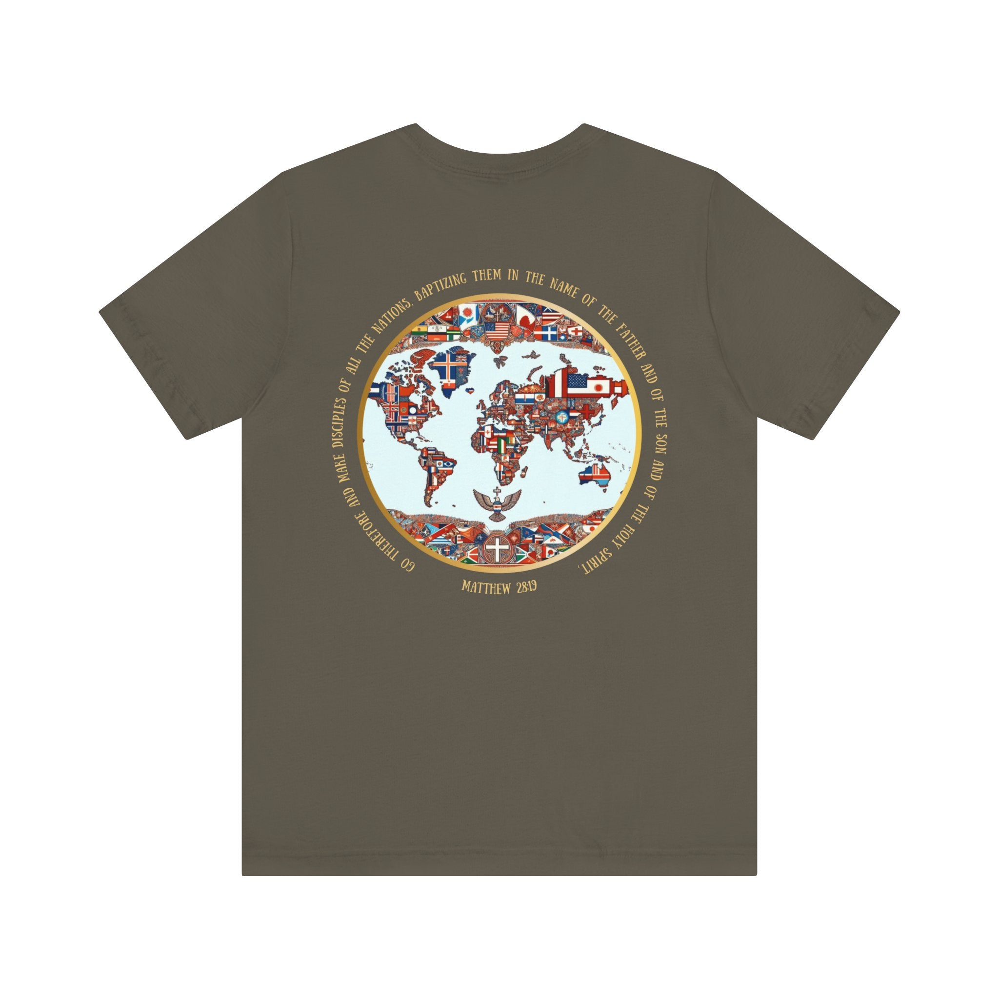 Go and Make Disciples Tee – Matthew 28:19, Unisex, Jersey Short Sleeve, Christian Travel Fashion”
