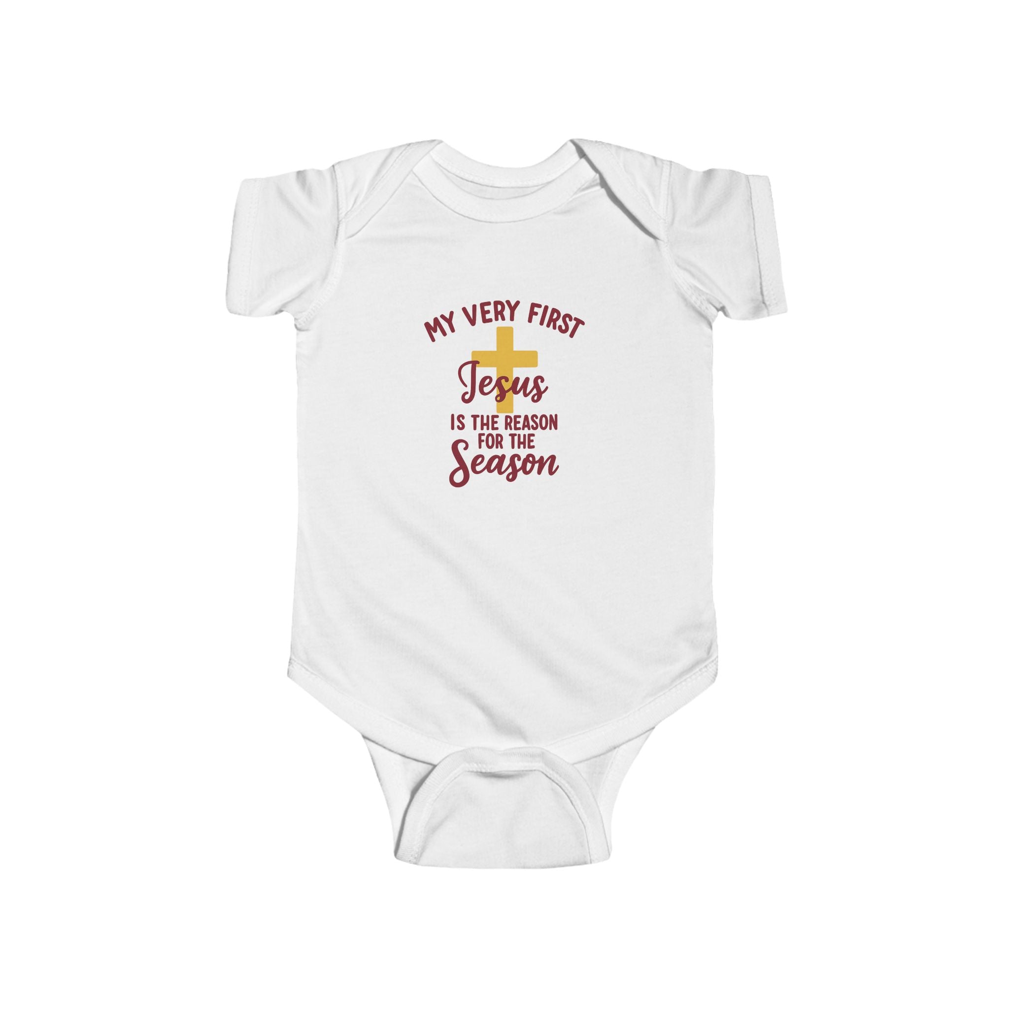 My Very First “Jesus Is the Reason for the Season” Infant Bodysuit — Christmas Baby Onesie