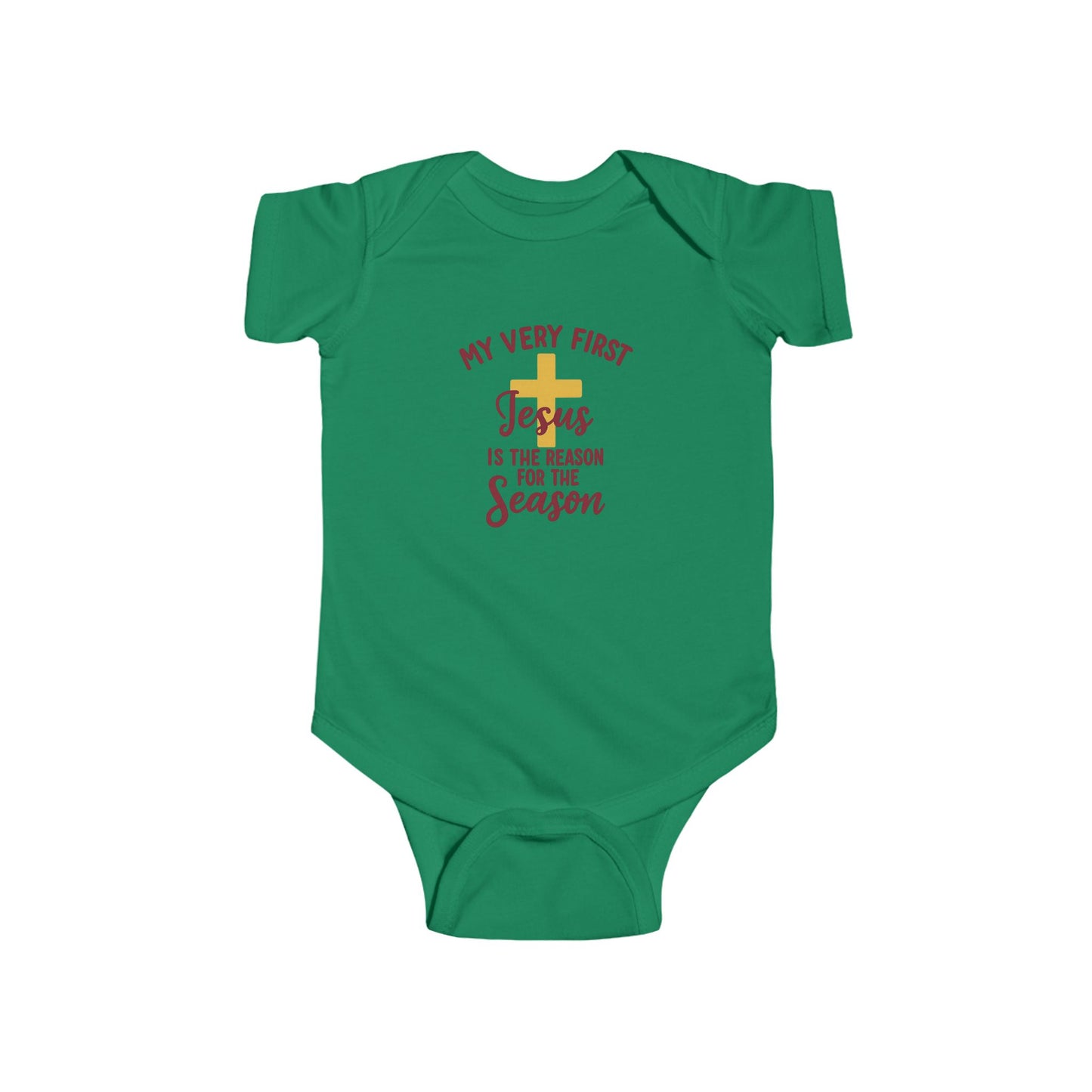My Very First “Jesus Is the Reason for the Season” Infant Bodysuit — Christmas Baby Onesie