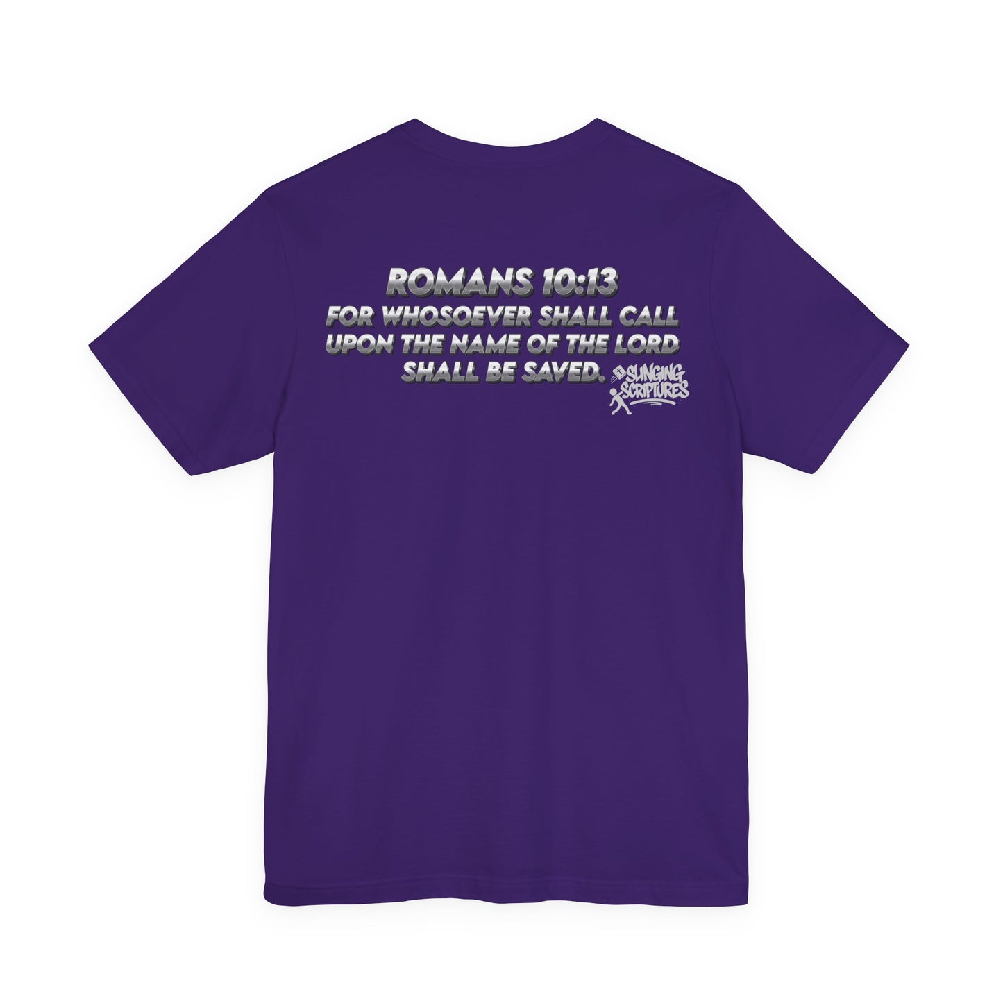 Salvation Christian T-Shirt — Romans 10:13 | Unisex Jersey Short Sleeve Tee