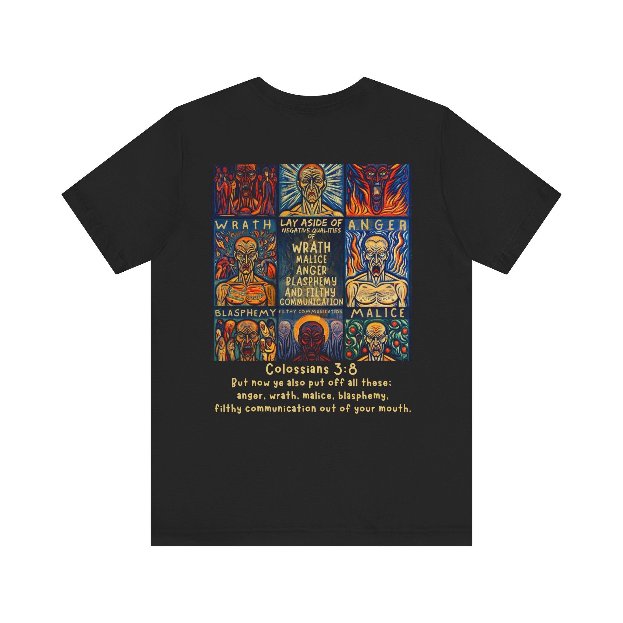 Put Off Wrath & Malice — Colossians 3:8 Christian Tee | Unisex Jersey Short Sleeve T-Shirt
