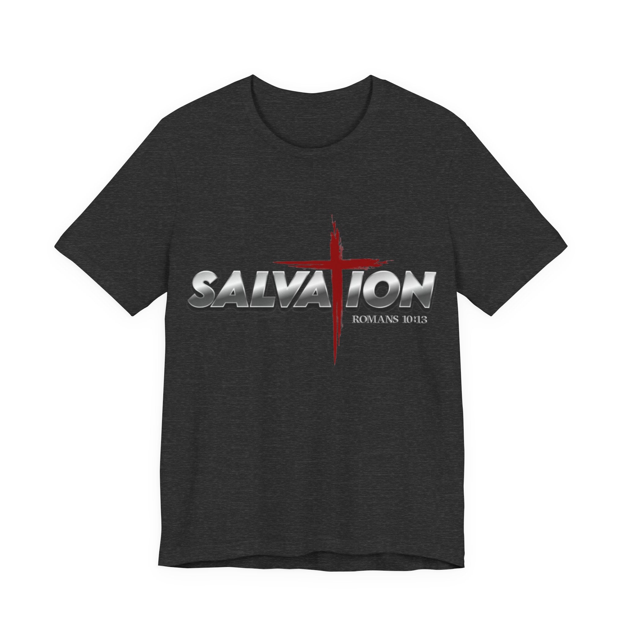 Salvation Christian T-Shirt — Romans 10:13 | Unisex Jersey Short Sleeve Tee