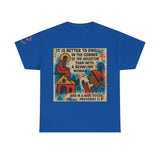 Corner of the Housetop — Proverbs 21:9 Pop-Art Tee | Unisex Heavy Cotton Christian T-Shirt