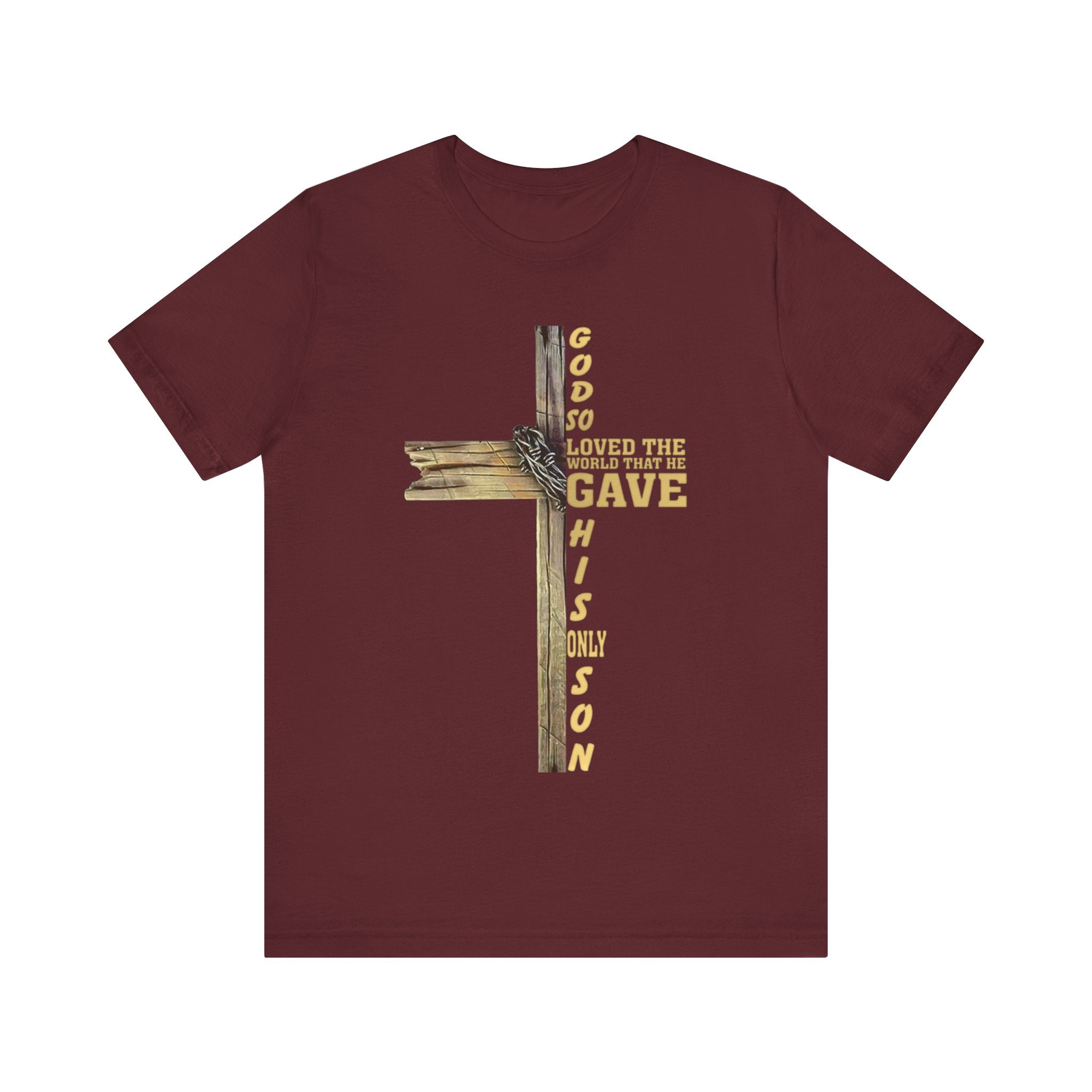 God So Loved the World — John 3:16 | Unisex Jersey Short Sleeve Christian T-Shirt