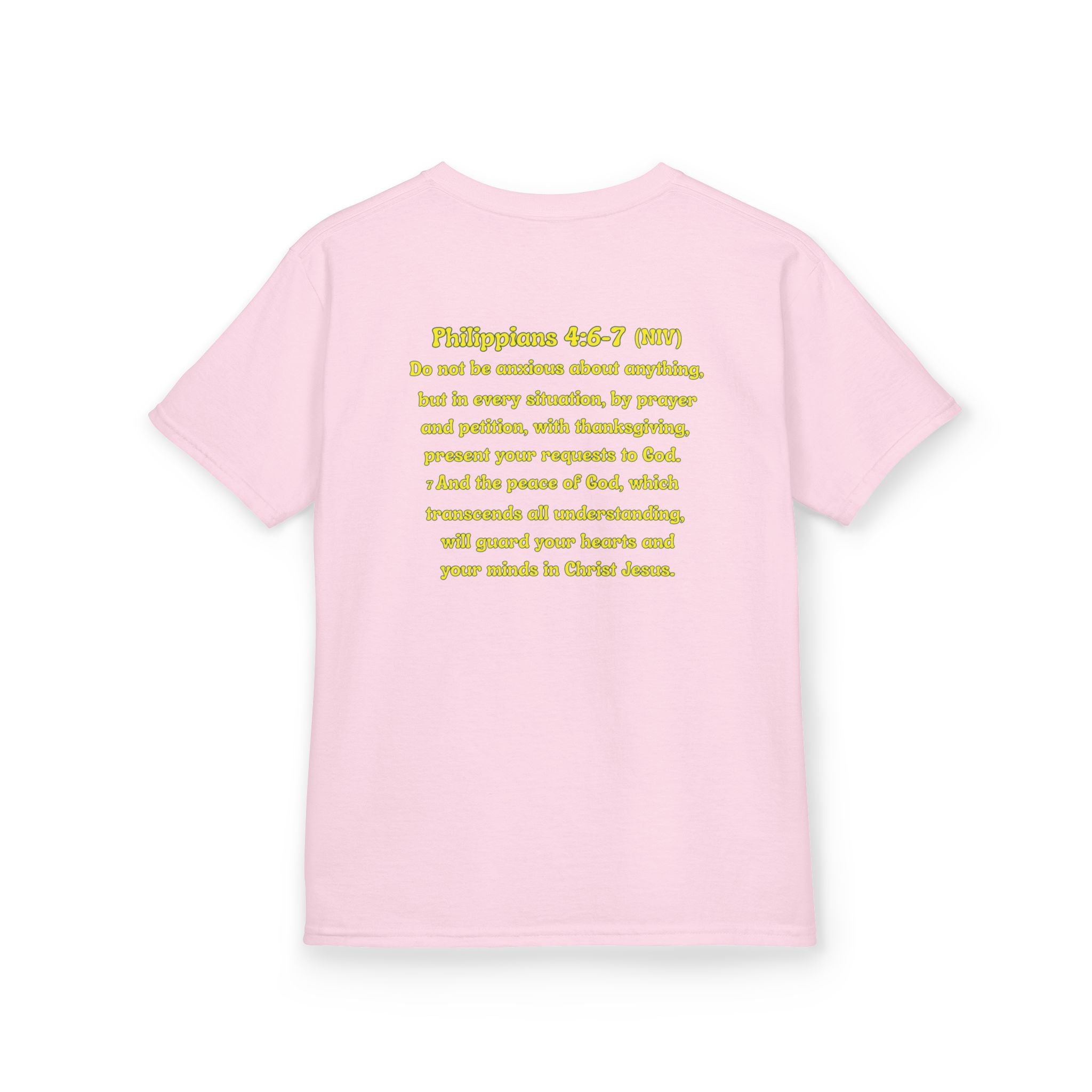Don’t Worry, Be Happy Kids Tee | Philippians 4:6-7 Scripture Shirt