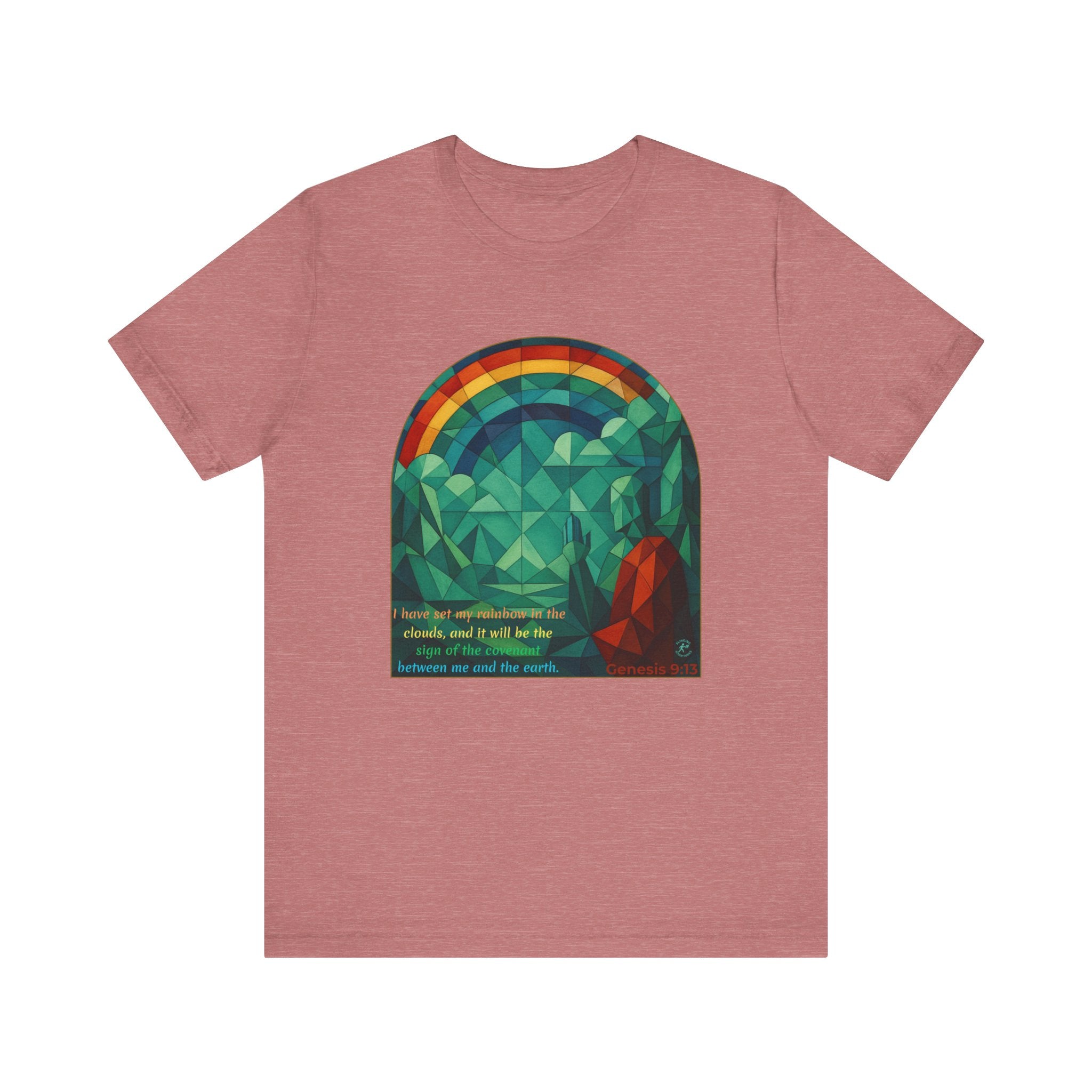 Promise Keeper Rainbow Tee — Genesis 9:13” | Unisex Jersey Short Sleeve Christian Tee