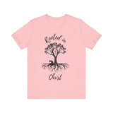 Rooted in Christ Tee | Colossians 2:6-7 Scripture Shirt | Christian Faith T-Shirt