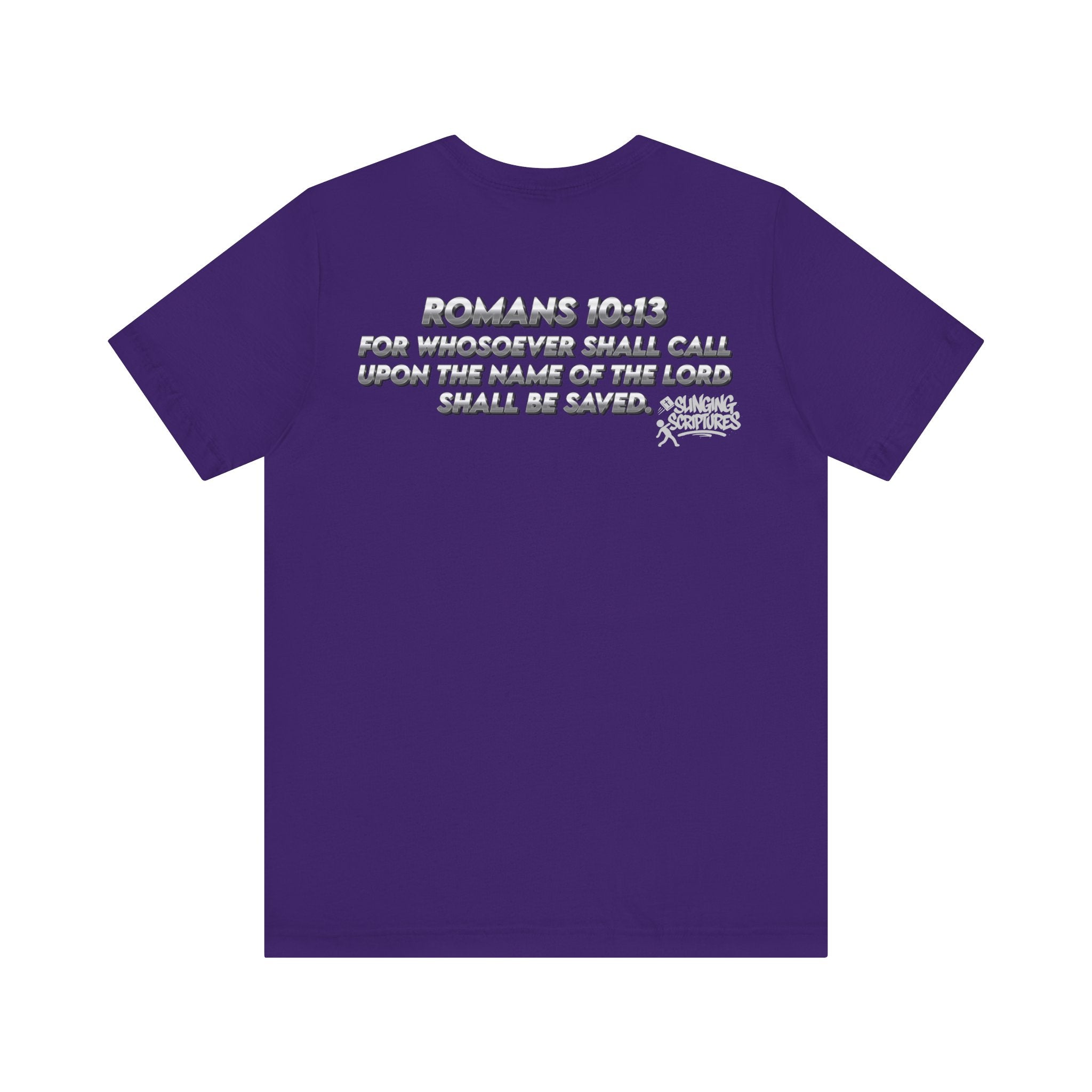 Salvation Christian T-Shirt — Romans 10:13 | Unisex Jersey Short Sleeve Tee