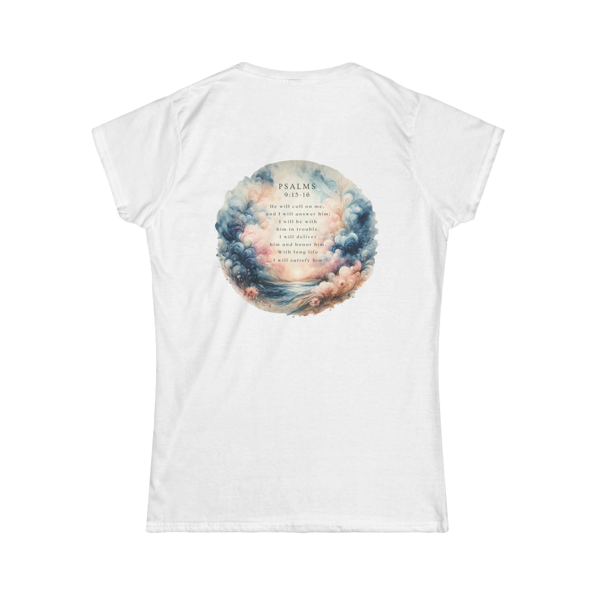 Psalm 9:1 Women’s Christian T-Shirt – Inspirational Softstyle Comfort Tee, Faith & Hope Apparel, Religious Gift