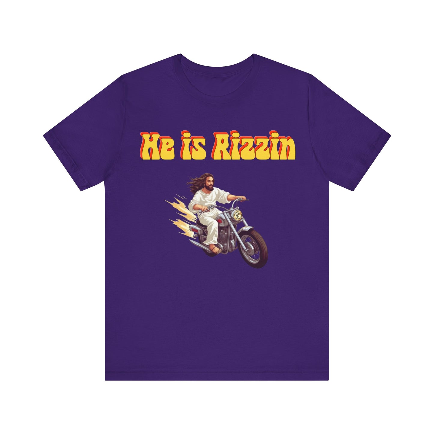 He is Rizzin Unisex Jersey Short Sleeve Tee with Matthew 11:28