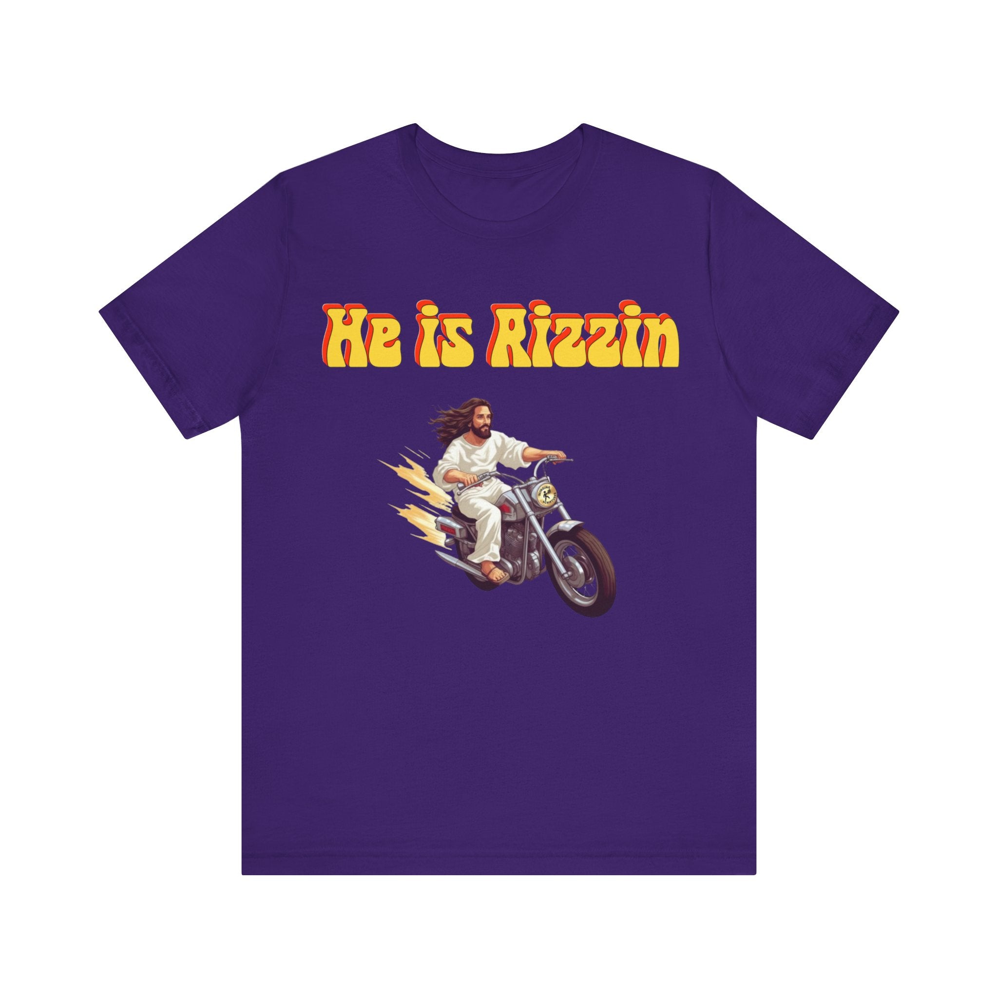 He is Rizzin Unisex Jersey Short Sleeve Tee with Matthew 11:28