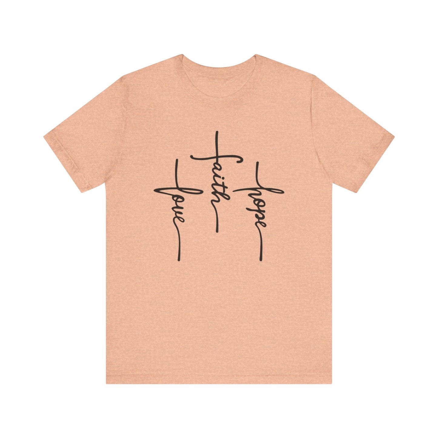 Faith, Hope, Love Tee | 1 Corinthians 13:13 Scripture Shirt | Unisex Jersey Christian T-Shirt