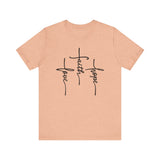 Faith, Hope, Love Tee | 1 Corinthians 13:13 Scripture Shirt | Unisex Jersey Christian T-Shirt