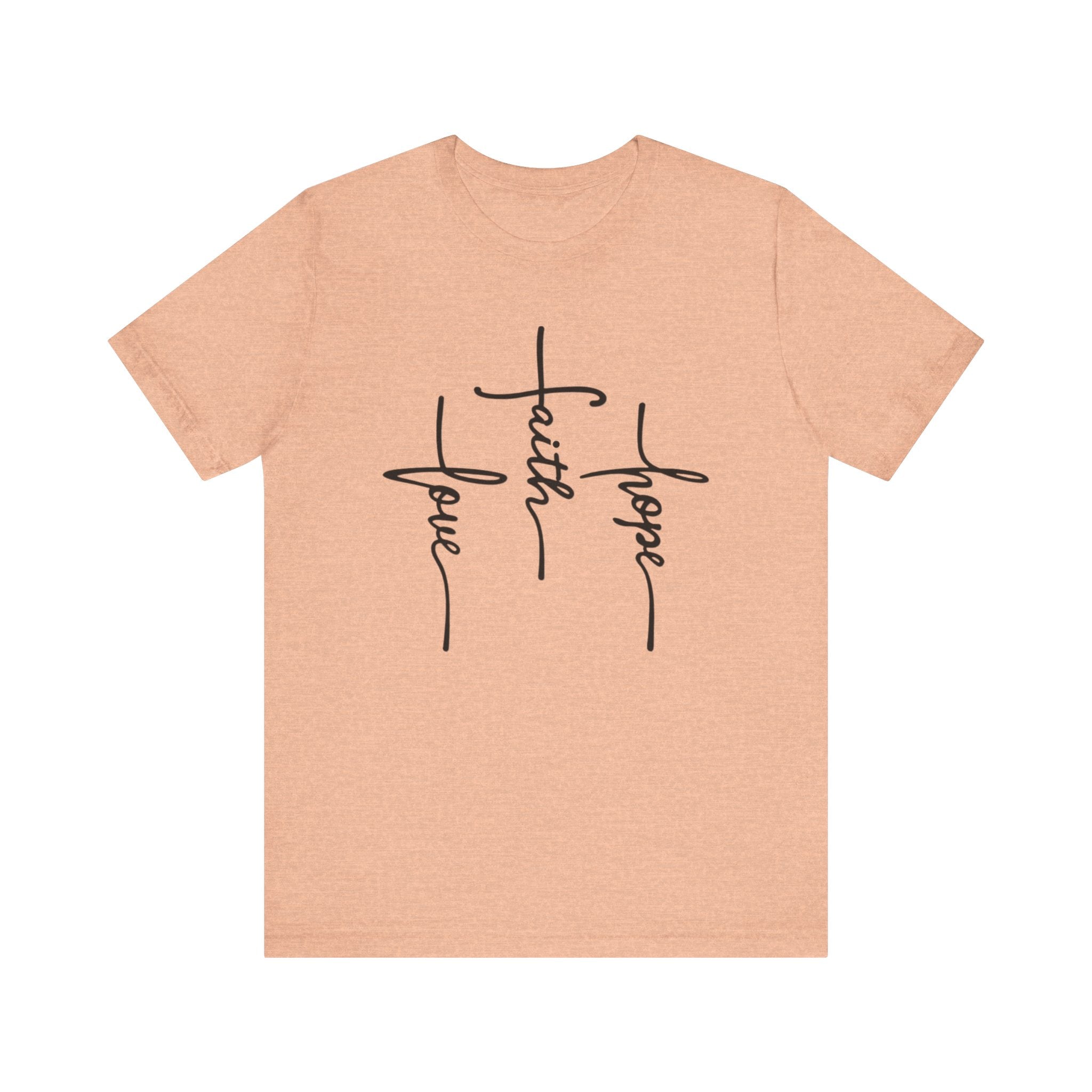 Faith, Hope, Love Tee | 1 Corinthians 13:13 Scripture Shirt | Unisex Jersey Christian T-Shirt