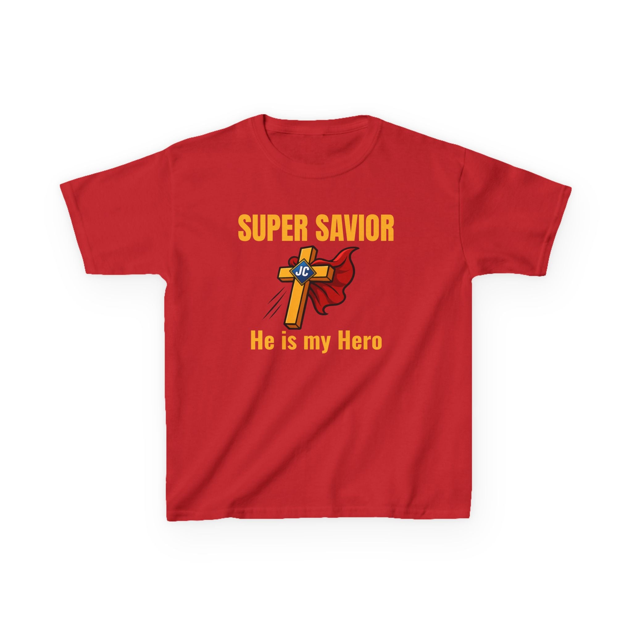 Kids Super Savior Tee — “Jesus Is My Superhero” Christian Shirt (Mini + Me)