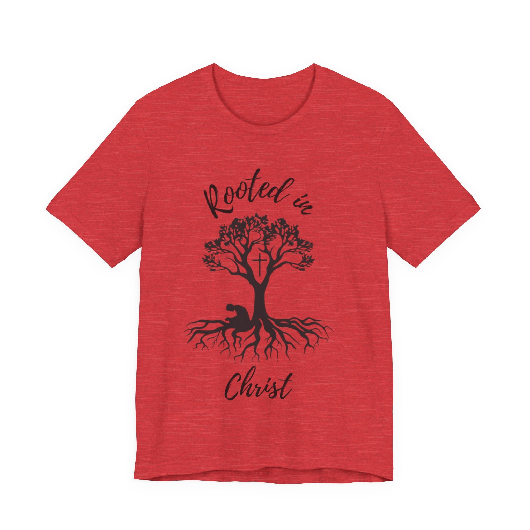 Rooted in Christ Tee | Colossians 2:6-7 Scripture Shirt | Christian Faith T-Shirt