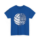 Philippians 4:13 Volleyball Tee | Christian Sports Shirt | Unisex Heavy Cotton T-Shirt