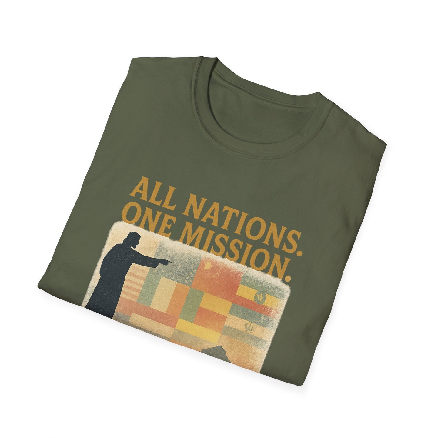 All Nations. One Mission. | Matthew 28:19 Great Commission Tee | Unisex Christian T-Shirt