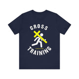 Cross Training — Matthew 16:24 | Unisex Jersey Short Sleeve Christian T-Shirt
