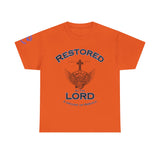 Restored by the Lord Tee | 2 Corinthians 5:17 Scripture Shirt | Christian Rebuild T-Shirt | Unisex Heavy Cotton Tee