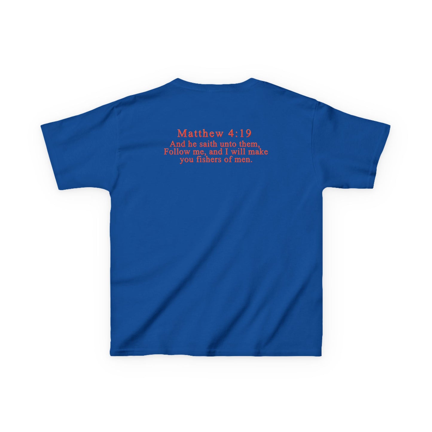 Hooked on Jesus Kids Tee | Matthew 4:19 Scripture Shirt | Christian Fishing T-Shirt for Children | Faith-Based Kids Apparel