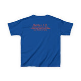 Hooked on Jesus Kids Tee | Matthew 4:19 Scripture Shirt | Christian Fishing T-Shirt for Children | Faith-Based Kids Apparel
