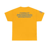 Restored by the Lord Tee | 2 Corinthians 5:17 Scripture Shirt | Christian Rebuild T-Shirt | Unisex Heavy Cotton Tee