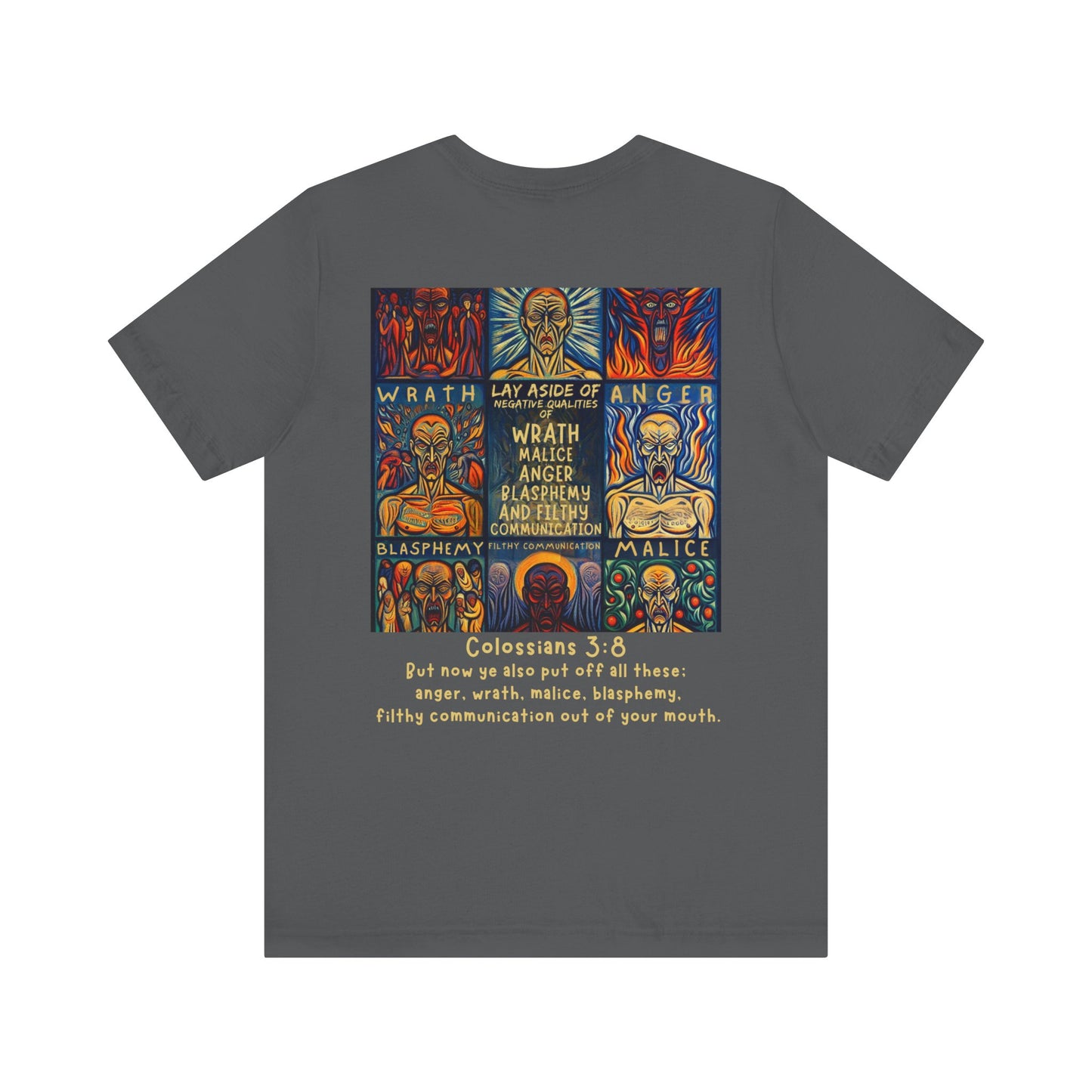 Put Off Wrath & Malice — Colossians 3:8 Christian Tee | Unisex Jersey Short Sleeve T-Shirt
