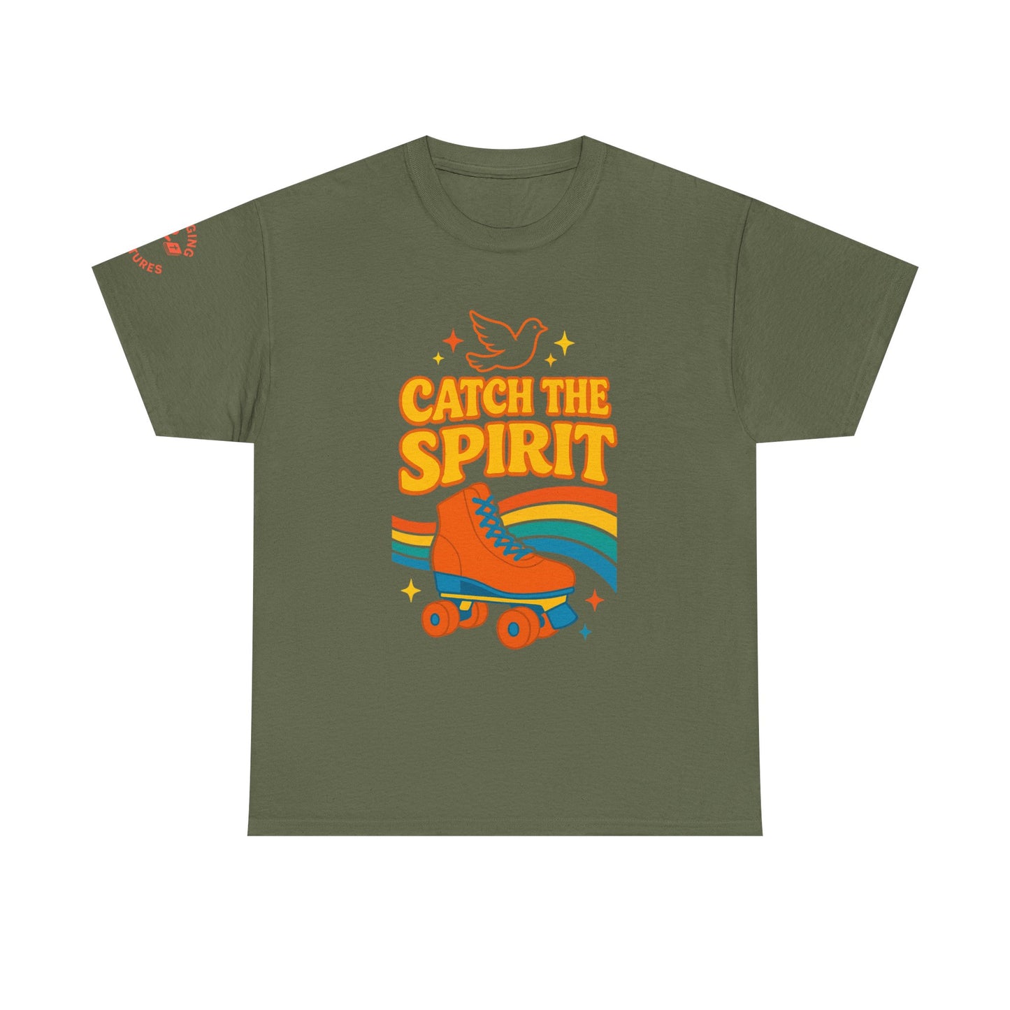 Catch the Spirit — 2 Corinthians 3:17 Retro Skate | Unisex Heavy Cotton Christian T-Shirt