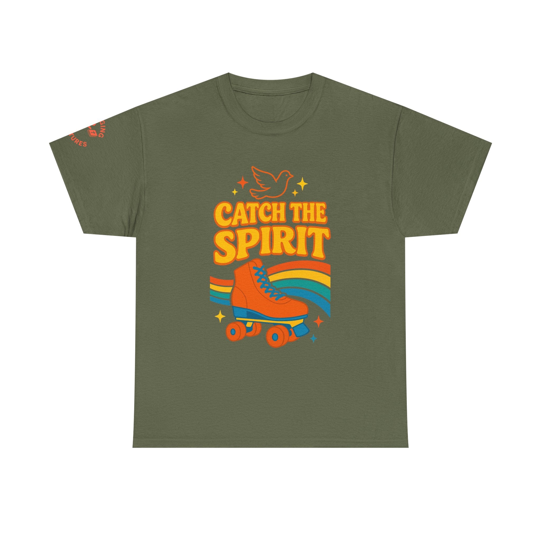 Catch the Spirit — 2 Corinthians 3:17 Retro Skate | Unisex Heavy Cotton Christian T-Shirt
