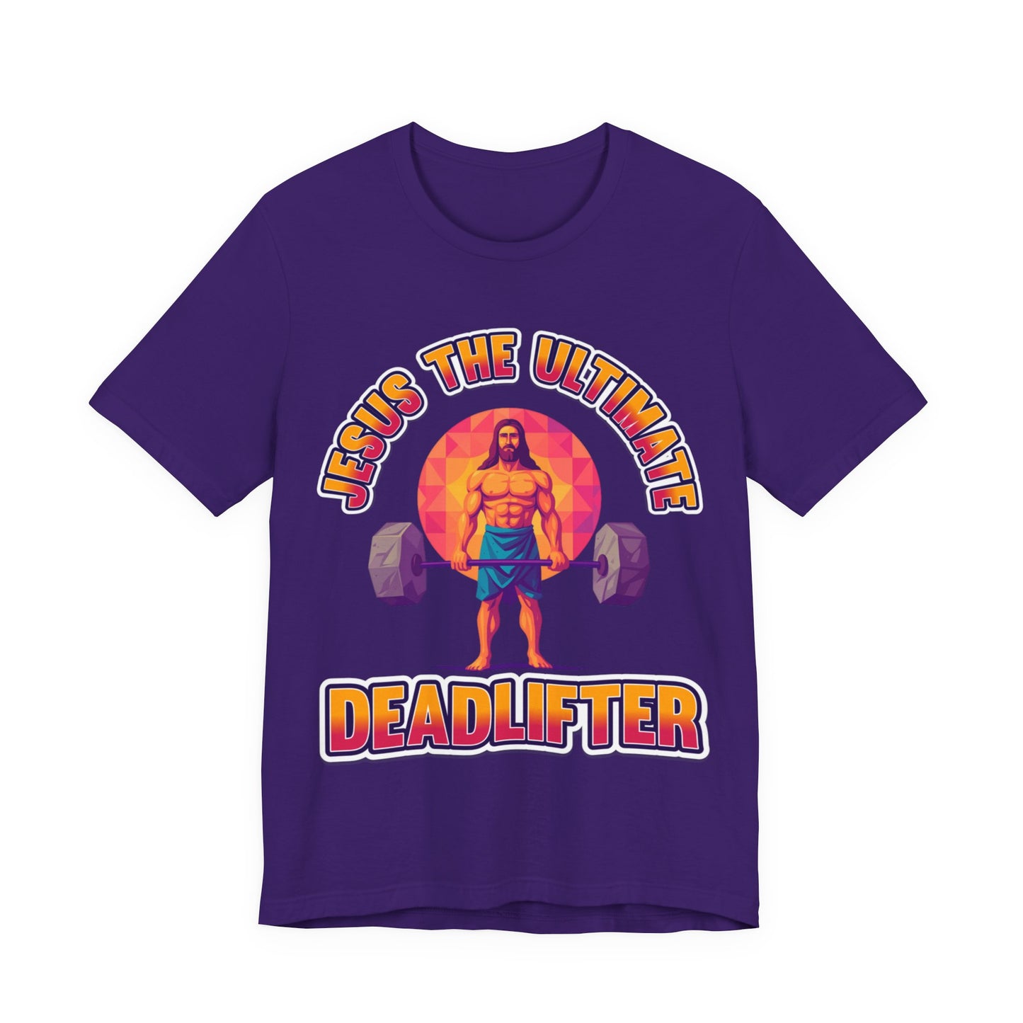 Jesus Deadlifter Tee – Romans 6:9 Unisex Jersey T-Shirt, Gym Shirt, Fitness Apparel, Biblical Strength Tee