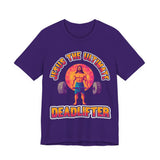 Jesus Deadlifter Tee – Romans 6:9 Unisex Jersey T-Shirt, Gym Shirt, Fitness Apparel, Biblical Strength Tee