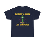 The Might of Heaven — Jesus Is My Superhero | Christian Superhero Shirt | Unisex Jersey Tee
