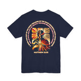 Matthew 28:19 Christian T-Shirt – Unisex Jersey Short Sleeve Faith Tee with Great Commission Design