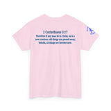 Restored by the Lord Tee | 2 Corinthians 5:17 Scripture Shirt | Christian Rebuild T-Shirt | Unisex Heavy Cotton Tee