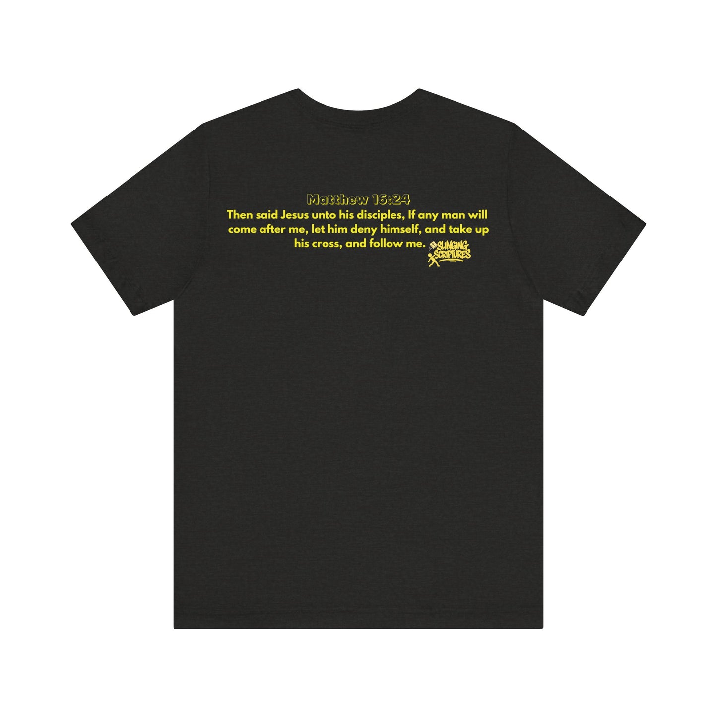 Cross Training — Matthew 16:24 | Unisex Jersey Short Sleeve Christian T-Shirt