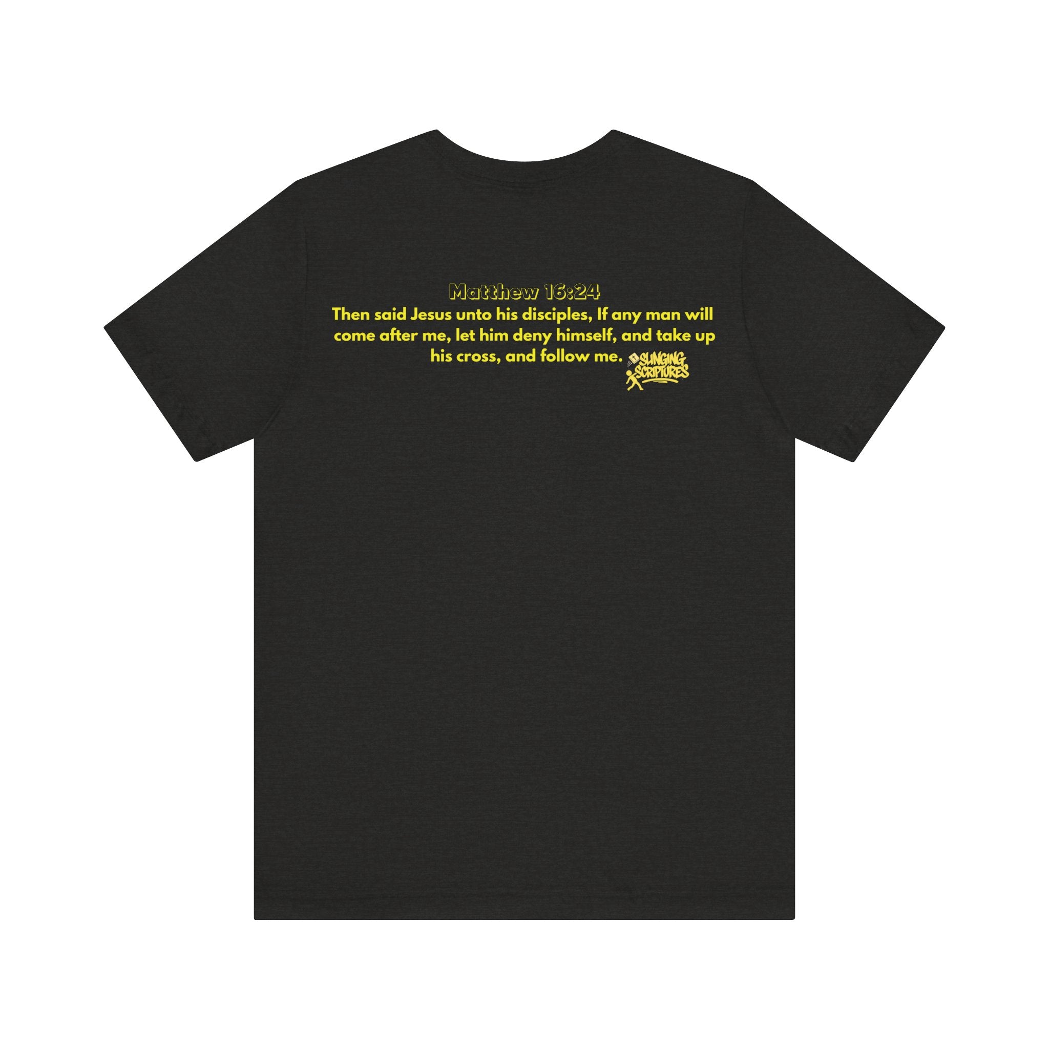Cross Training — Matthew 16:24 | Unisex Jersey Short Sleeve Christian T-Shirt