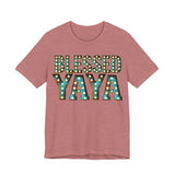 Blessed Yaya Bella Canvas T-Shirt, Boutique Grandma Shirt, Southern Marquee Letter Tee, Soft Christian Gift for Yaya
