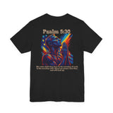 Psalm 5:3 Christian T-Shirt – Unisex Jersey Short Sleeve Tee with Prayer Artwork, Inspirational Bible Verse