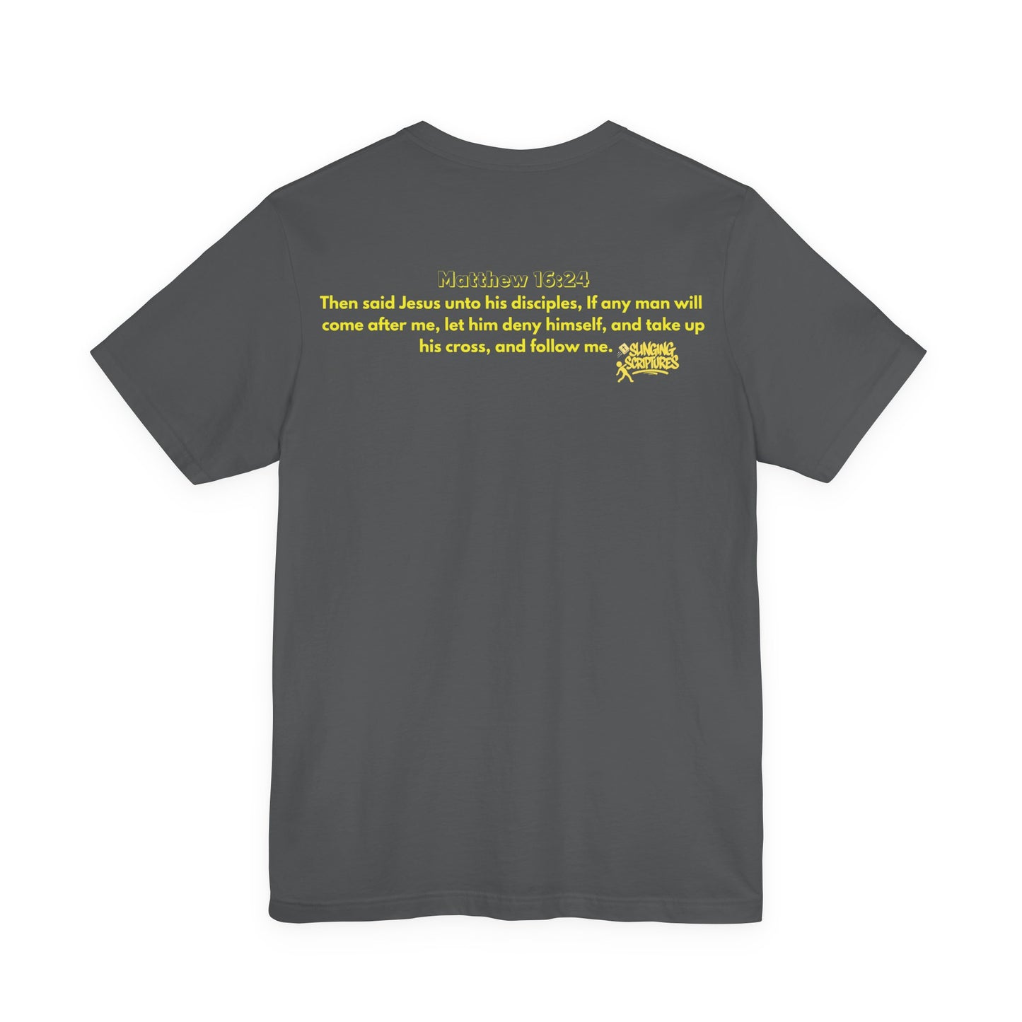 Cross Training — Matthew 16:24 | Unisex Jersey Short Sleeve Christian T-Shirt