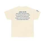 His Name Is Wonderful Tee | John 6:35 Wonder Bread Parody Shirt | Unisex Heavy Cotton Christian T-Shirt