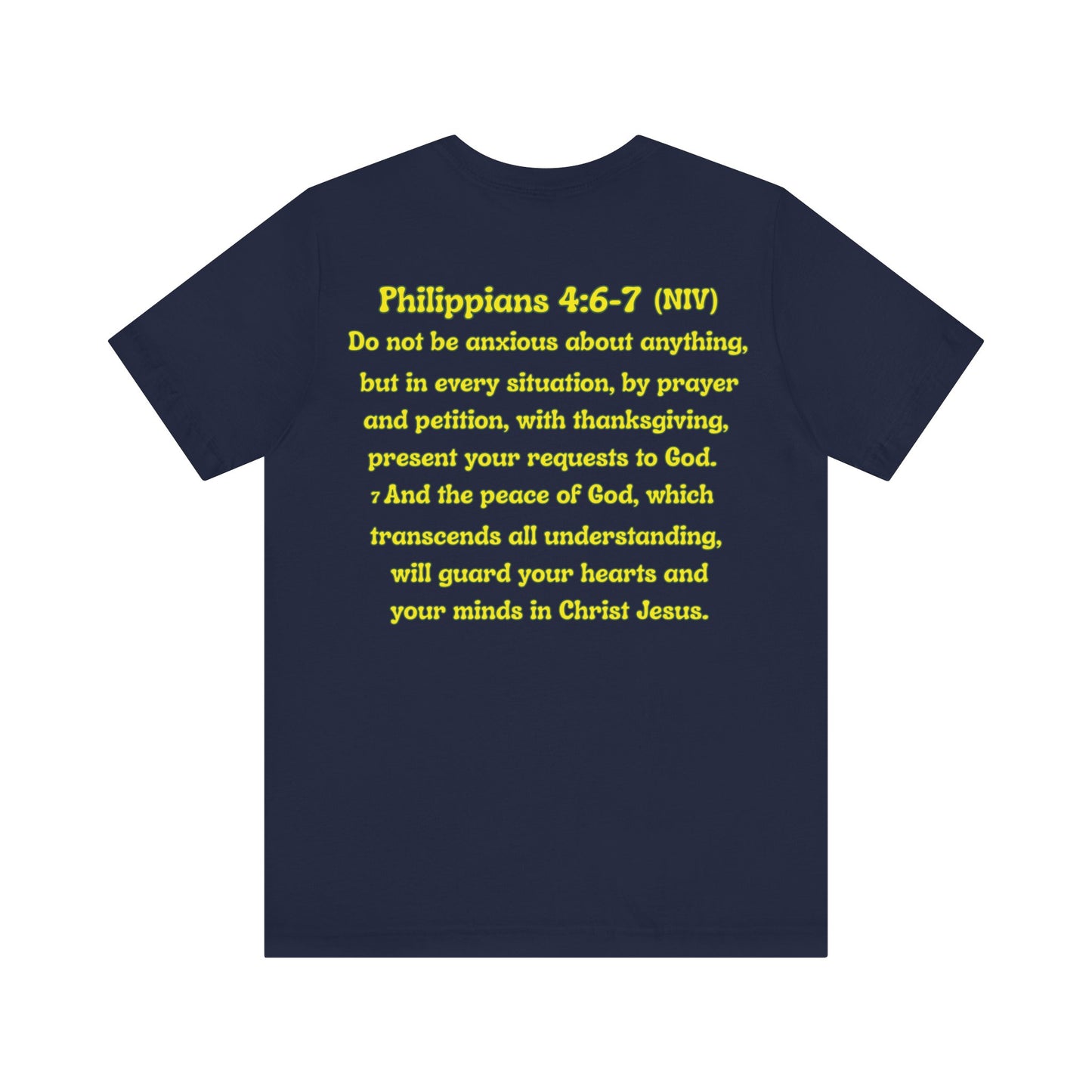 Funny Fish Tee | Philippians 4:6–7 Scripture Shirt | Christian Fisherman T-Shirt | Unisex Jersey Short Sleeve