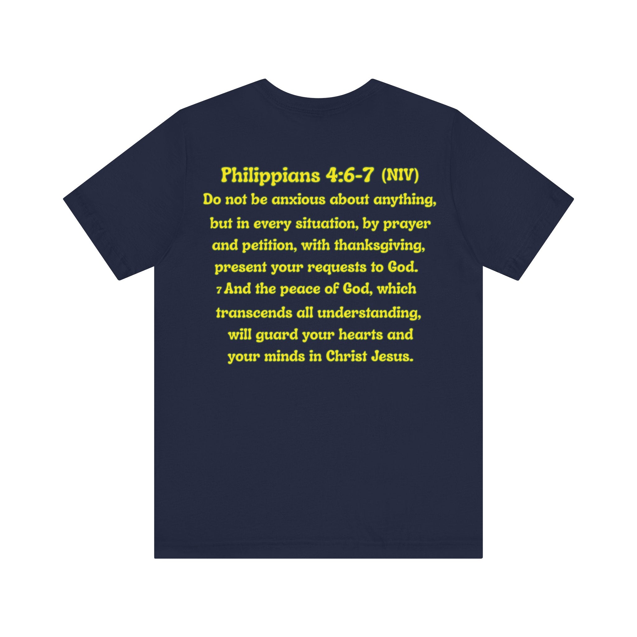 Funny Fish Tee | Philippians 4:6–7 Scripture Shirt | Christian Fisherman T-Shirt | Unisex Jersey Short Sleeve