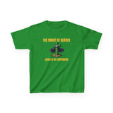 The Might of Heaven — Jesus Is My Superhero | Kids Christian T-Shirt | Faith & Courage Tee