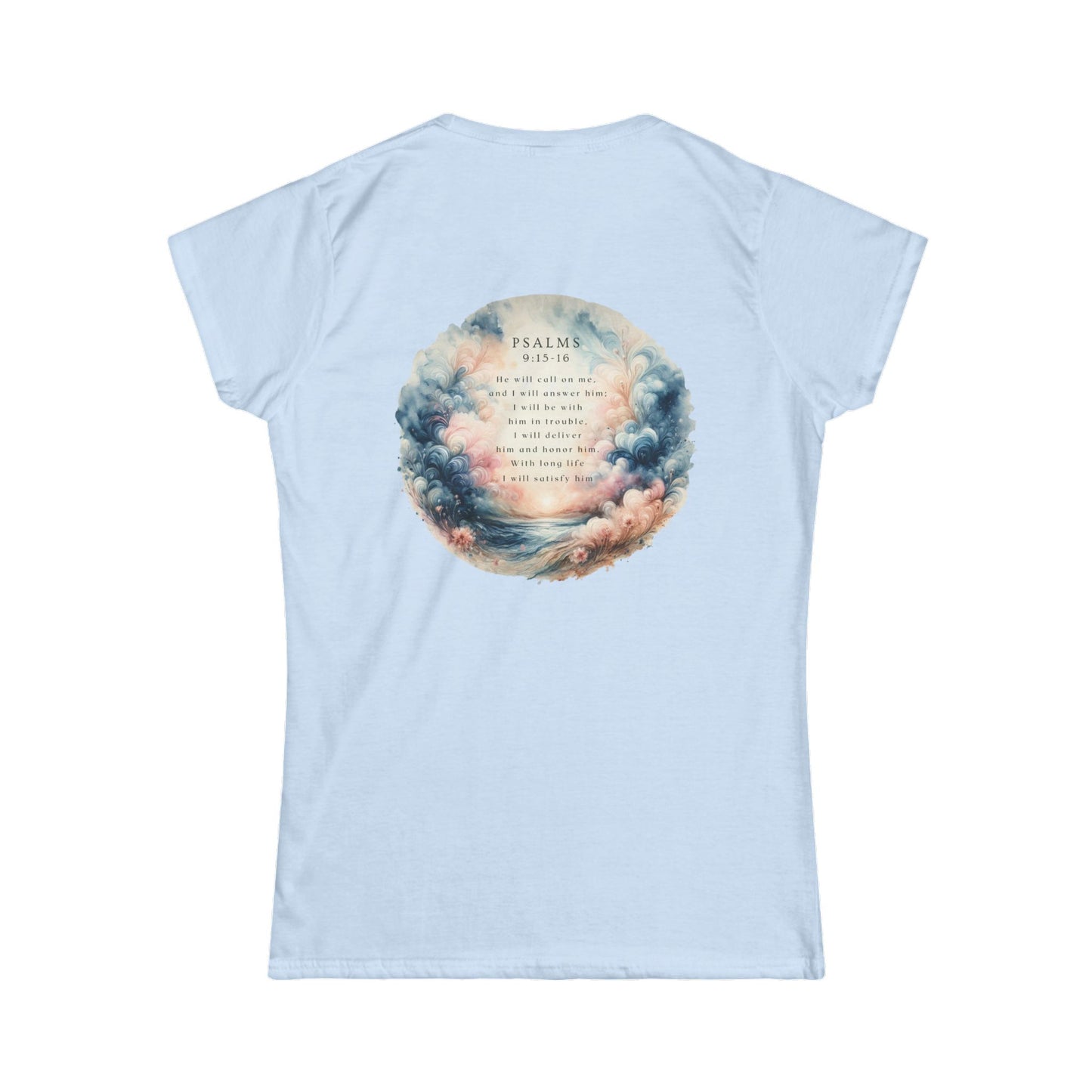 Psalm 9:1 Women’s Christian T-Shirt – Inspirational Softstyle Comfort Tee, Faith & Hope Apparel, Religious Gift