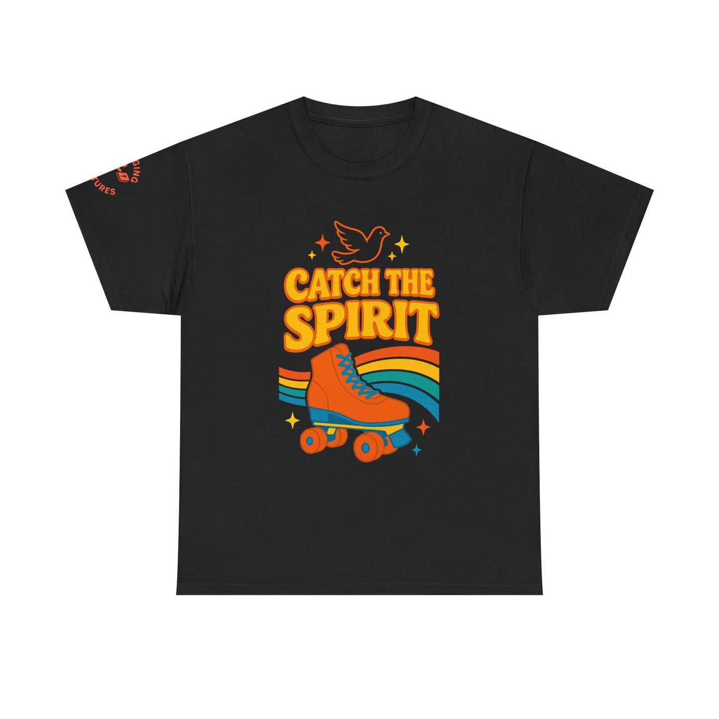 Catch the Spirit — 2 Corinthians 3:17 Retro Skate | Unisex Heavy Cotton Christian T-Shirt