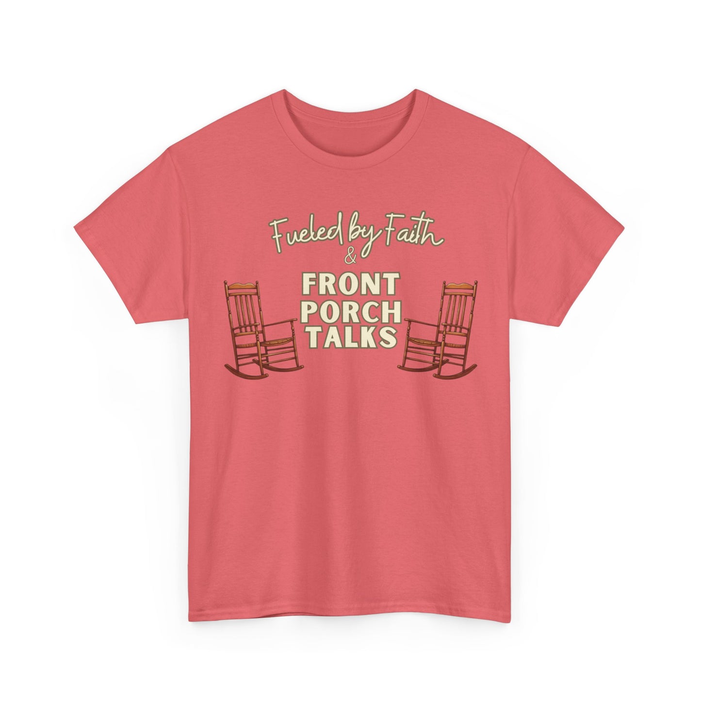 Fueled by Faith & Front Porch Talks Shirt | Southern Christian Boutique Tee | Faith & Family T-Shirt