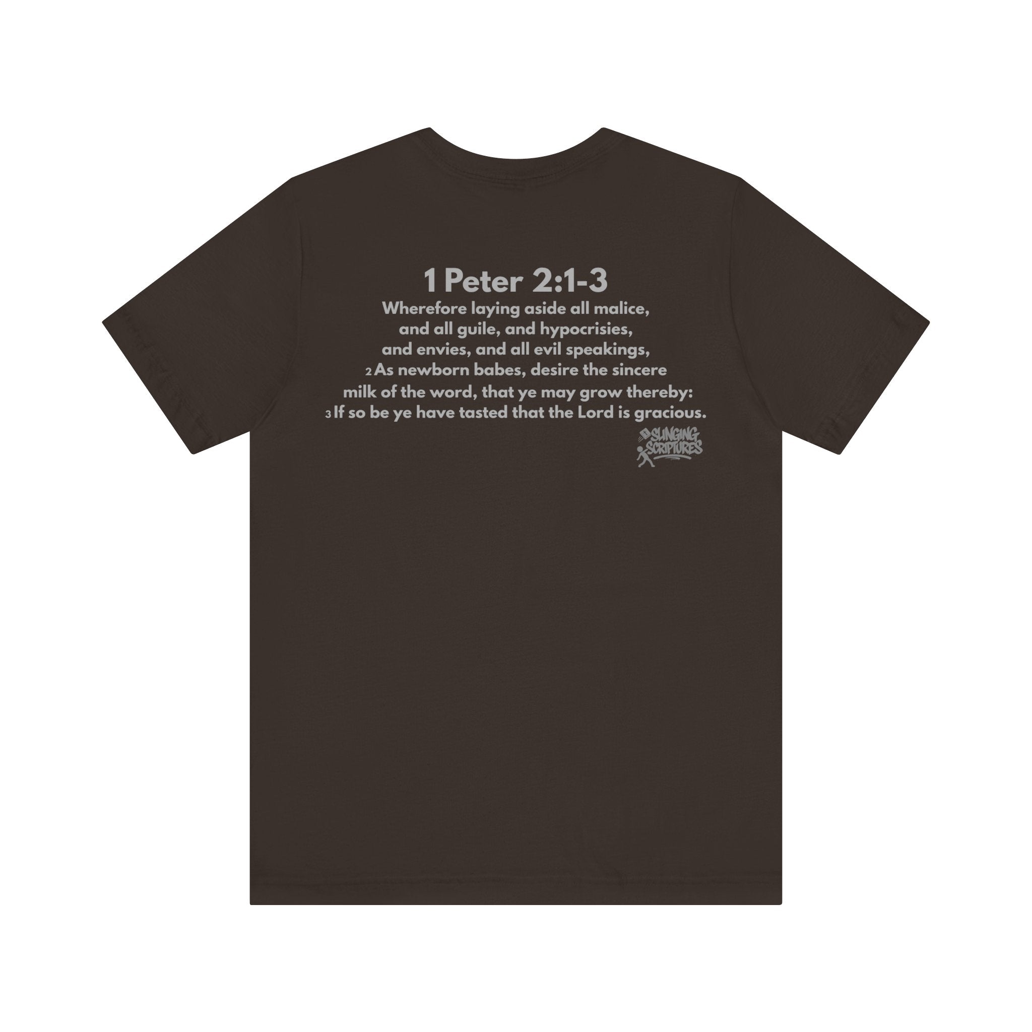 Christian Scripture Tee | Hungry for the Word | 1 Peter 2:1–3 | Unisex Jersey Short Sleeve