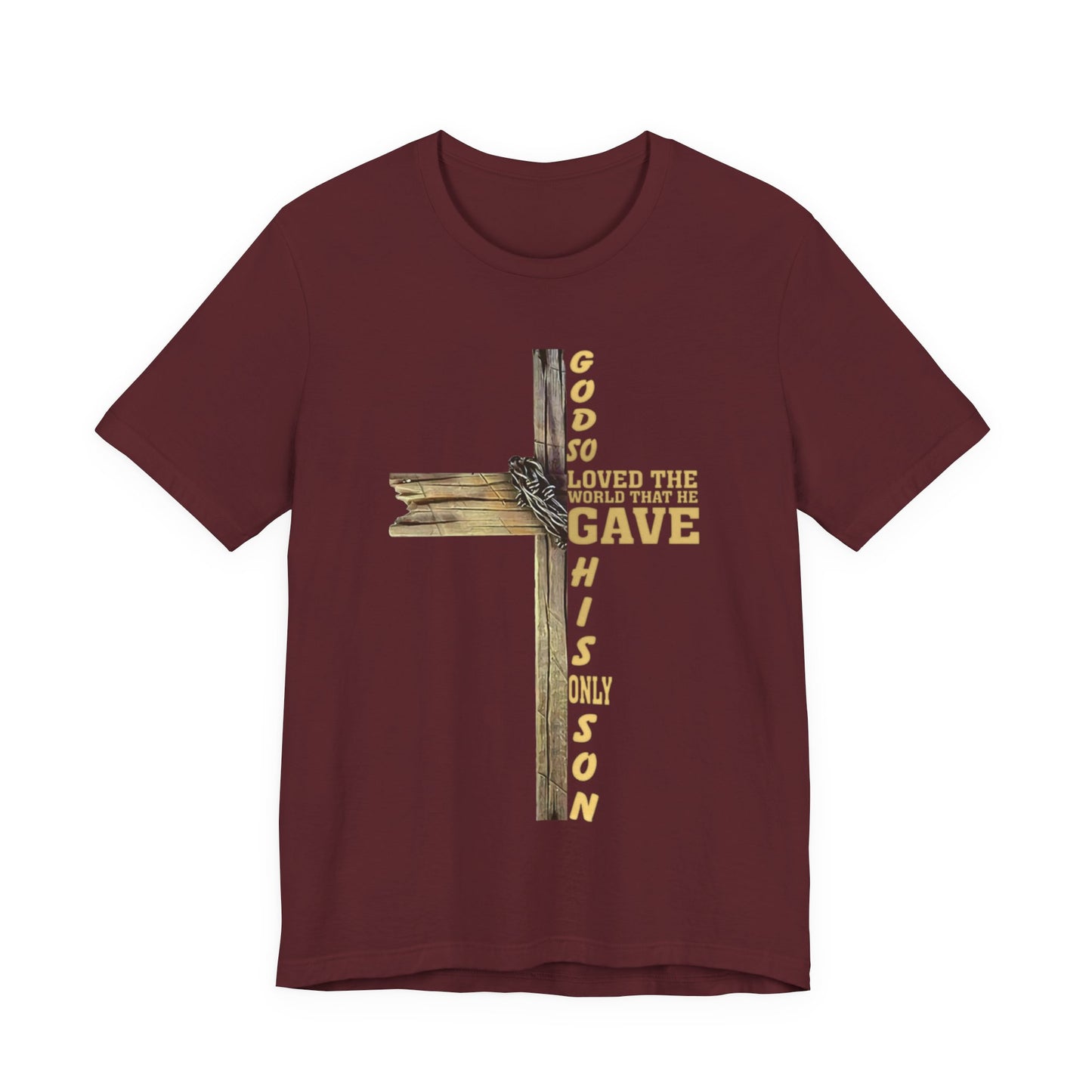 God So Loved the World — John 3:16 | Unisex Jersey Short Sleeve Christian T-Shirt